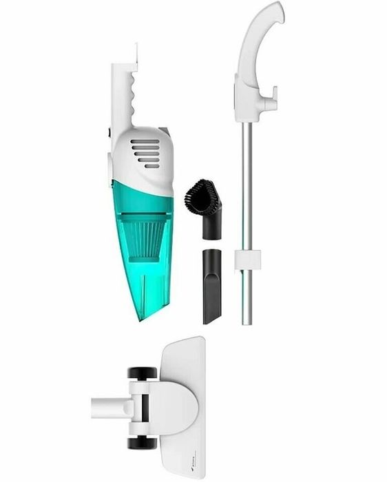 Пылесос XIAOMI DX118C, вертикальный, белый/голубой, контейнер, 600Вт