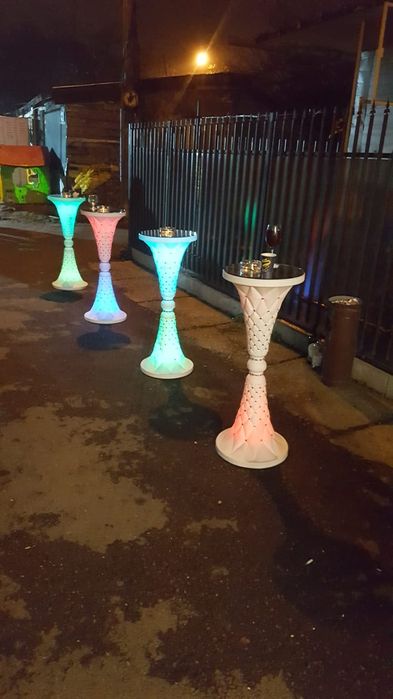 Mese cocktail  incalzitoare terasa inchiriere