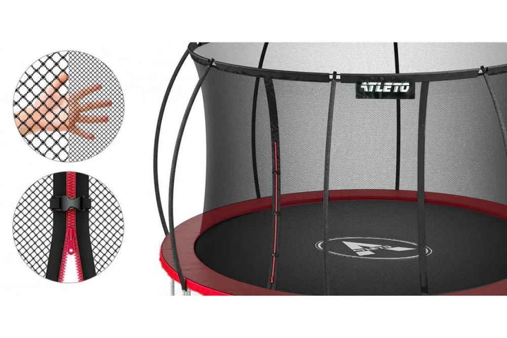 Батут Atleto комплект 244 см + Вътрешна Мрежа + Стълба