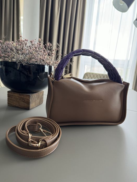 Чанта естествена кожа Alessia Massimo