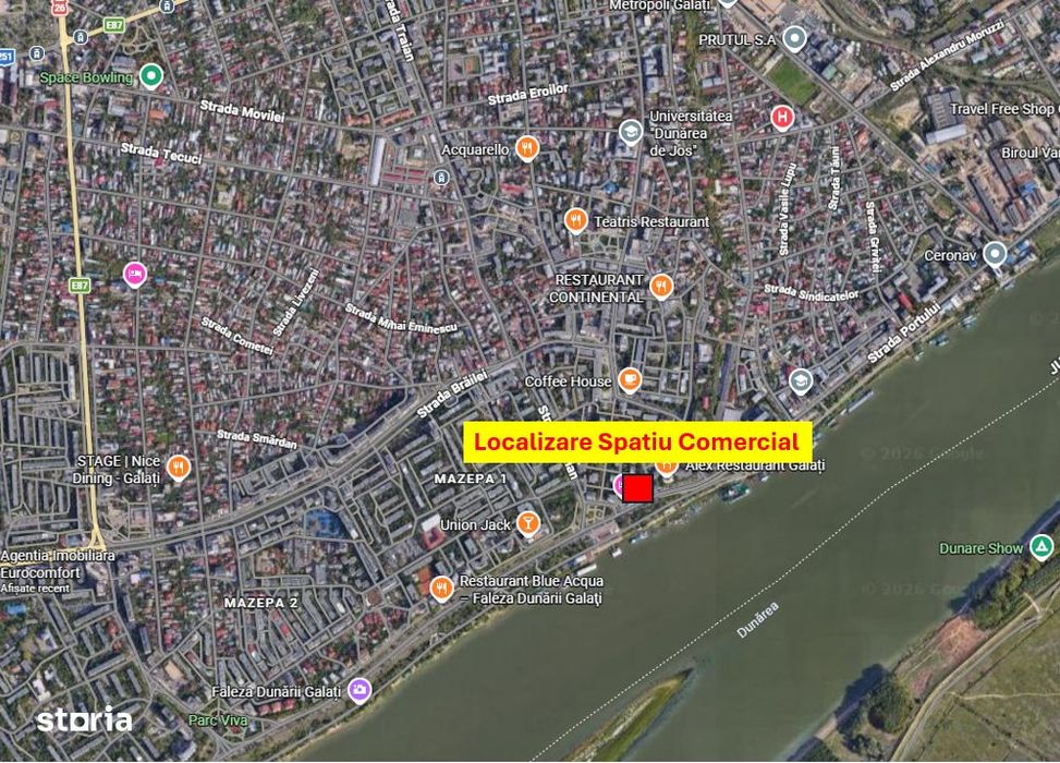 Clădire individuală de închiriat, zonă ultracentrală Galați.