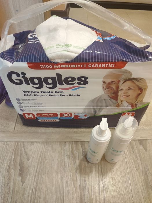 Подгузники+ очиститель кожи 2 шт