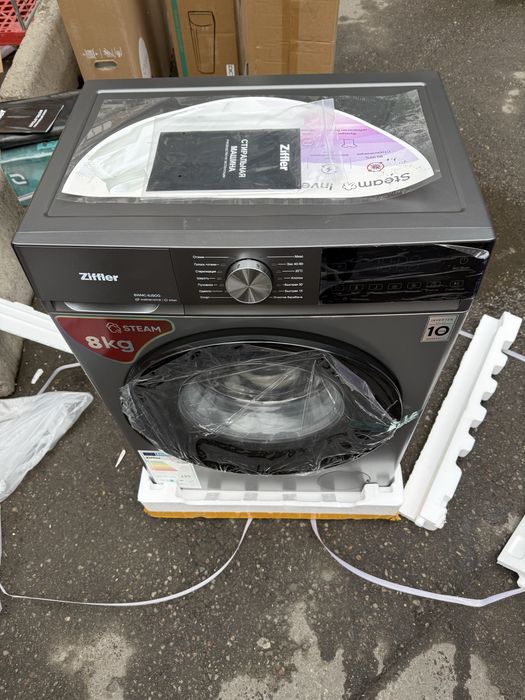 Kir yuvish mashinasi ziffler 8kg invertor steam par