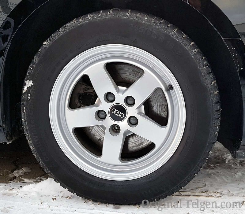 set jante aliaj r16 cu capace plastic, vw audi seat skoda 205/60/16