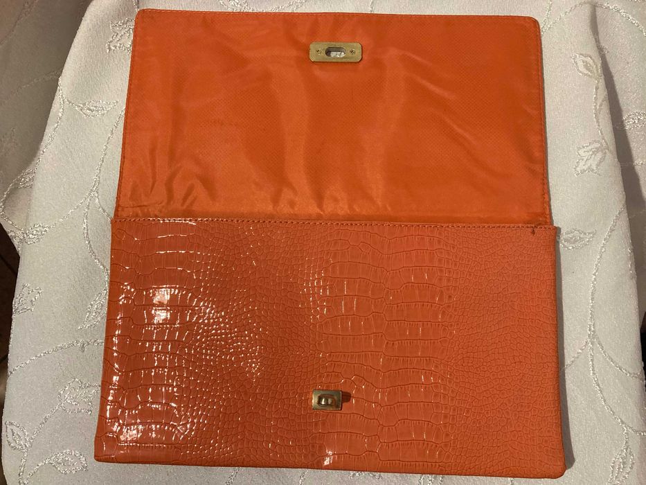 Дамска ретро чанта H&M оранжева / Чанта лъч H&M/ оранжева чантичка