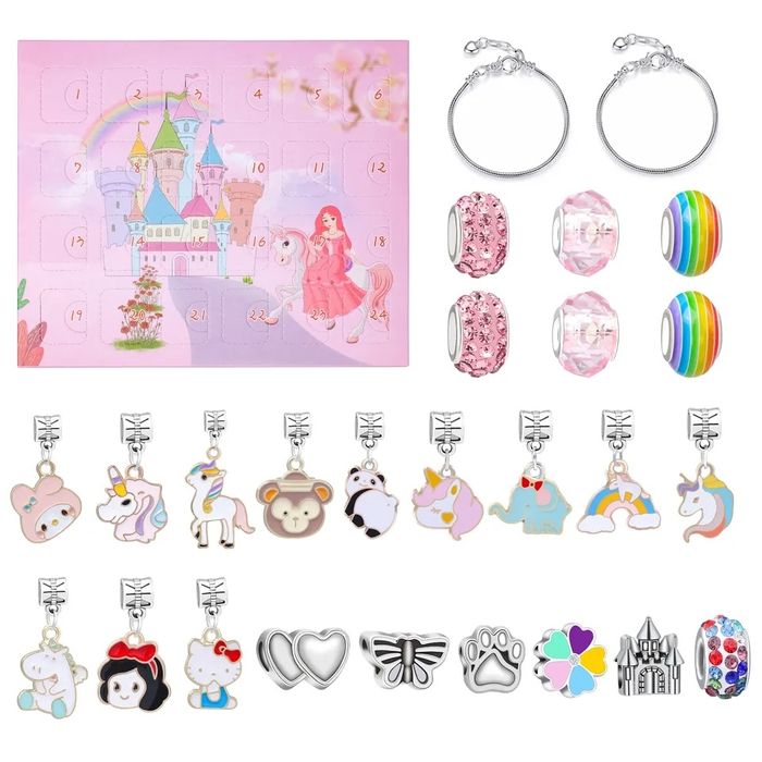 Адвент календар с изненади за изработка на детски гривни тип Пандора