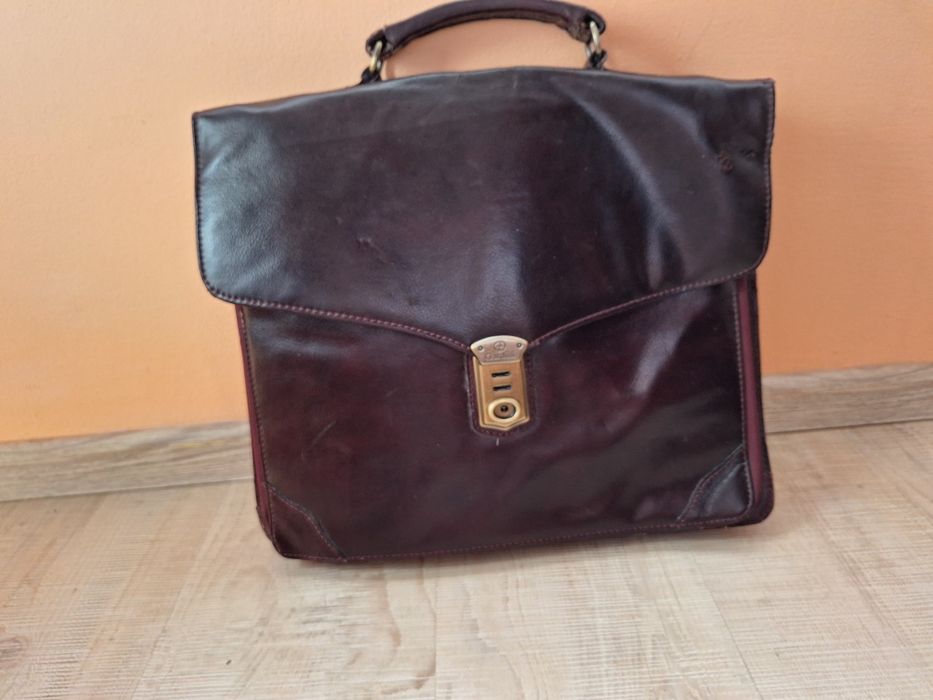 Антикварна чанта за документи Gardini ,естествена кожа