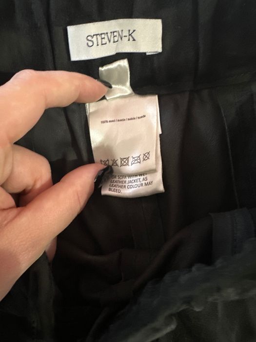 Pantaloni palazo piele caprioara STEVEN K