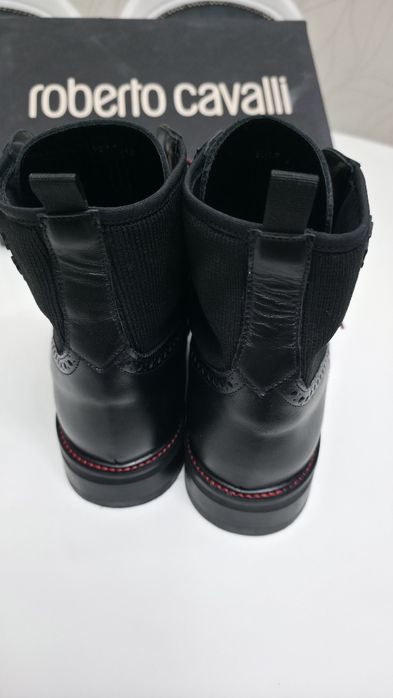 Cizme negre piele naturala Roberto Cavalli Firenze, marimea 43
