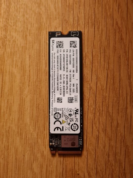 SSD M2 2280 NVMe 512GB SK Hynix ca nou (utilizat 15 zile)