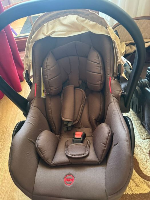 Căruț bebe cu landou și scoică auto