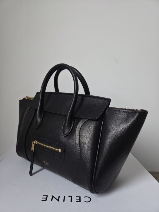 Celine little luggage in supple shiny lambskin
