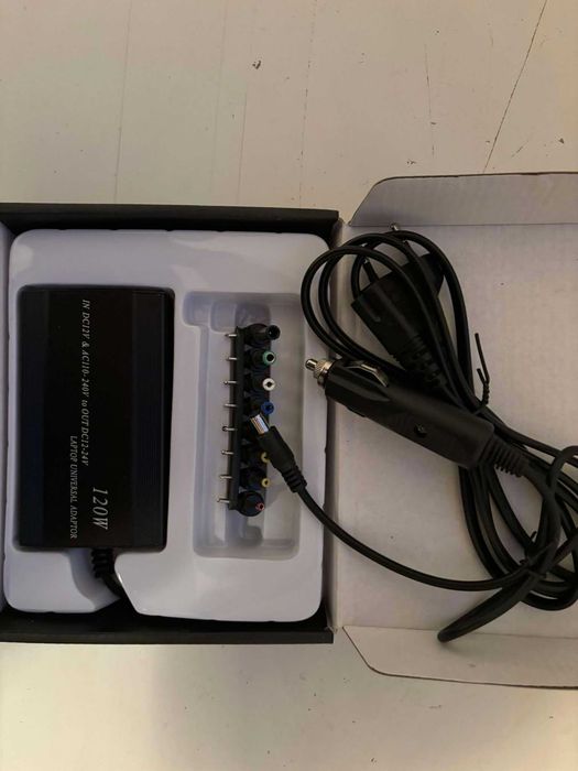 Incarcator laptop universal 120W priza si bricheta auto 8 conectori