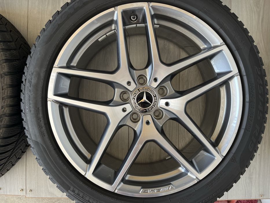 Оригинални джанти 19 цола АМГ 5х112 за Мерцедес ГЛЦ W253, ГЛЦ 43 АМГ/AMG със зимни гуми 245/45/19