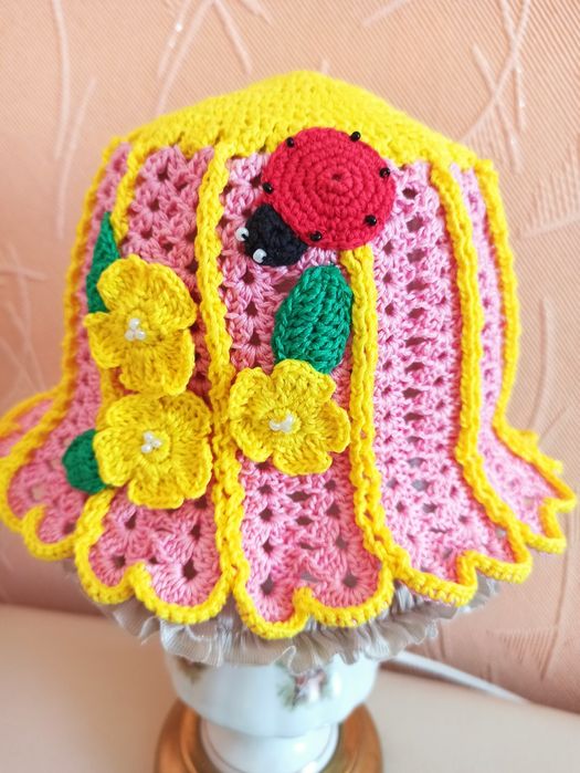 Панама детская, вязаная