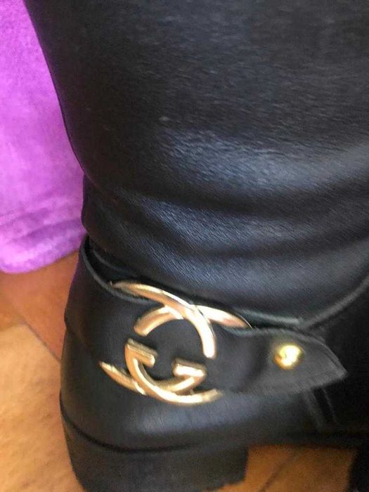 Cizme lungi piele Gucci