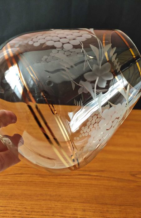 Три огромни чаши от безоловен кристал по 1 литър