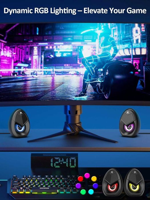 НОВИ! Компютърни тонколони, RGB, 10W, USB захранване