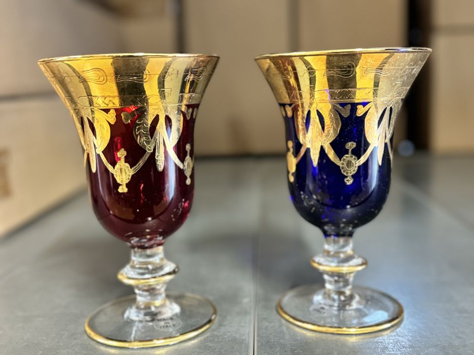 MiSeturi de 6 Murano aurite 24tk