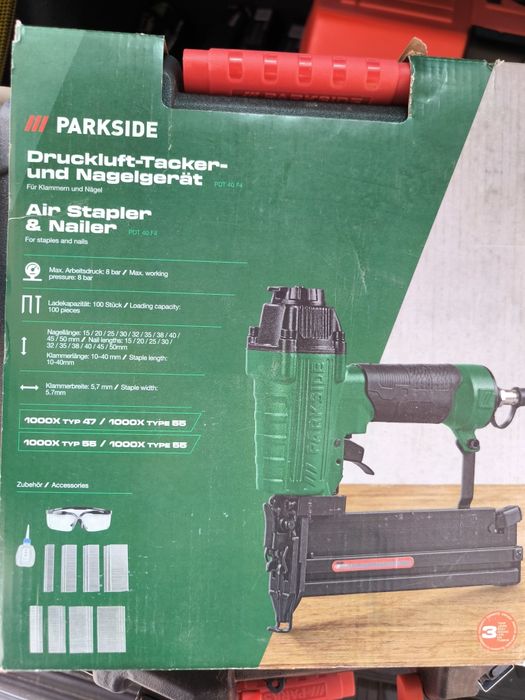 Parkside пневматичен такер PDT 40 F4