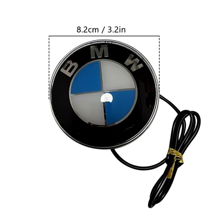 Emblema Iluminata BMW 82 mm Lumina Led Alb / Albastru / Rosu Capota