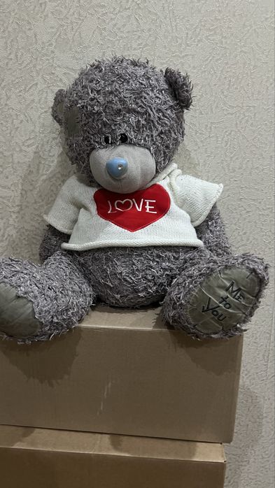 Мишка тедди теди серая