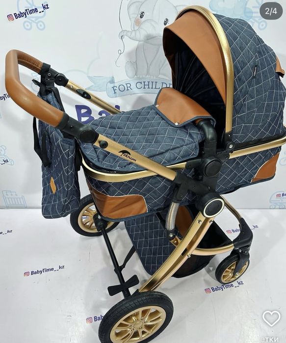 Коляска текнум с двумя насадками люлка  почти новая