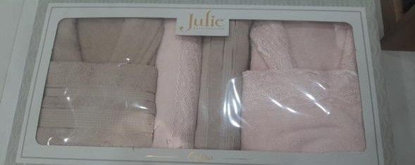 Махровый халат, банный подарочный набор