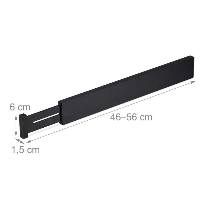 Set 4 organizatoare despartitoare, reglabile, bambus, nou