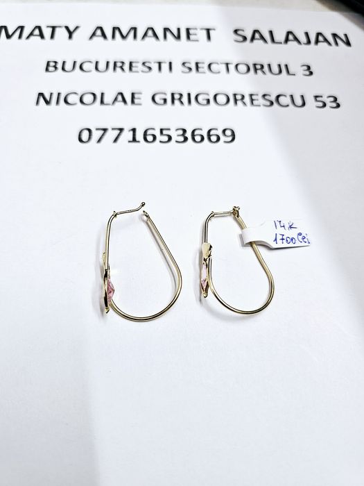 Vand cercei din aur 14 k 3.27 g cod 980