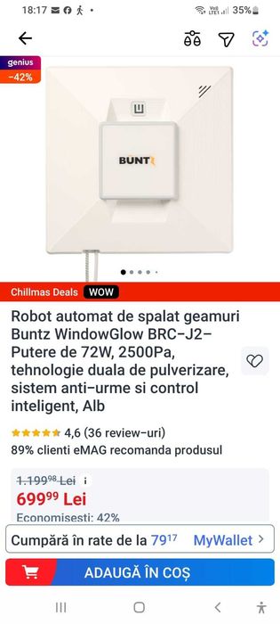 Vanzare robot spalat geamuri nou