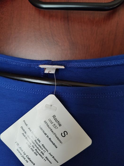 Rochie Evie S albastru electric de la Joa