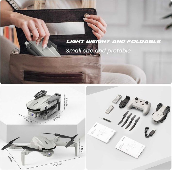 Dronă,quadcopter SIMREX 2024 X800 Gri,camera,gri,sigilat