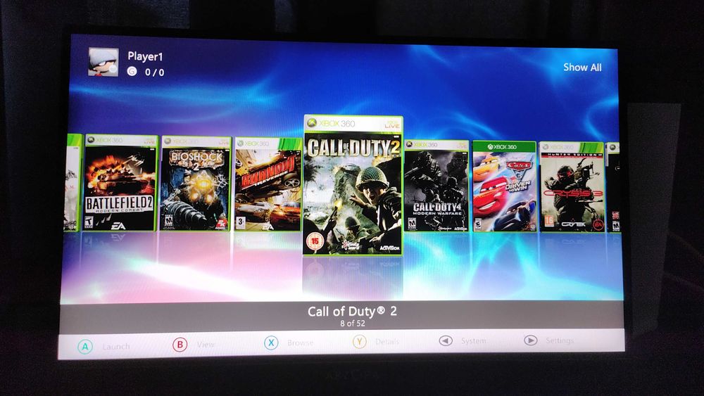 Xbox 360 modat ,50 de jocuri de top,GTA 5,Minecraft,NFS,maneta,cabluri