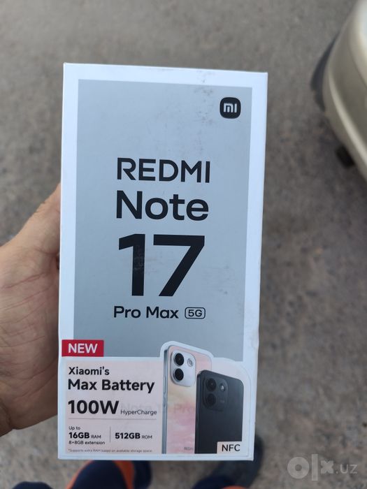 Redmi not 17 pro max sotiladi holati idyal aybi yoq ishlashi zoor