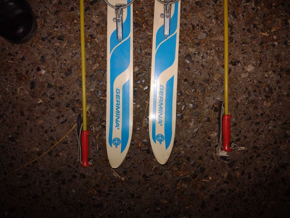 Ретро Винтидж Детски ски Germina. Производство ГДР.