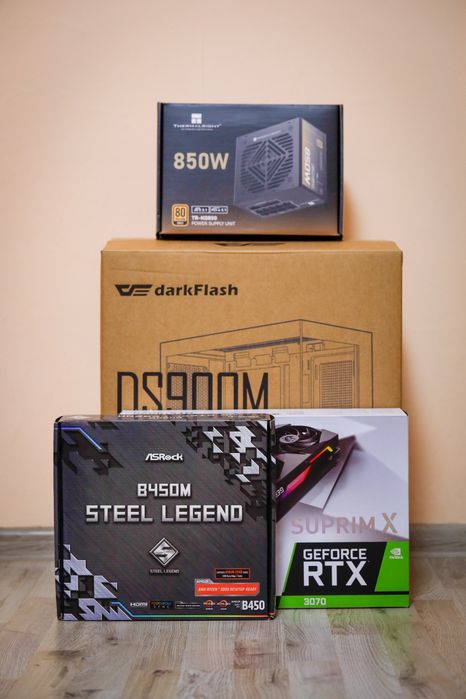Гаранция! Геймърски компютър R5 5600/ 3070 / 16GB RAM / 480GB SSD