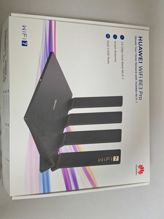 Huawei Wifi Be3 Pro, Wifi 7, 3.6 Gbit/s, смарт антена, бърз рутер