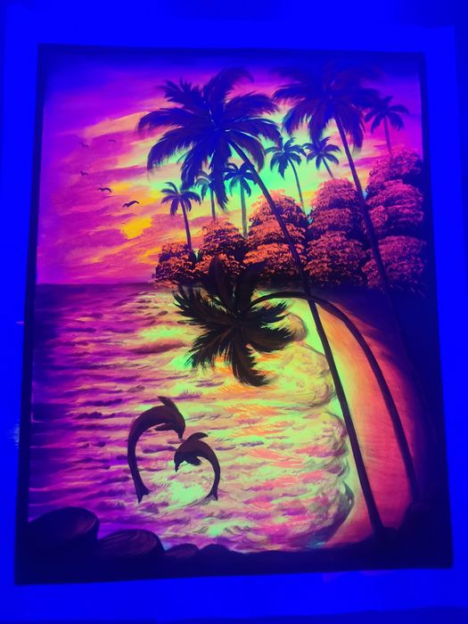 Неонови ръчно рисувани UV картини ( 15 % отстъпка в момента)
