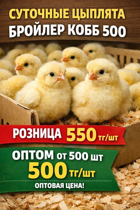Цыплята бройлера суточные, вакцинированные