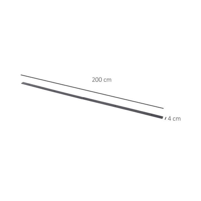 Комплект релси за плъзгащи се врати HOMCOM, метални, 2 м