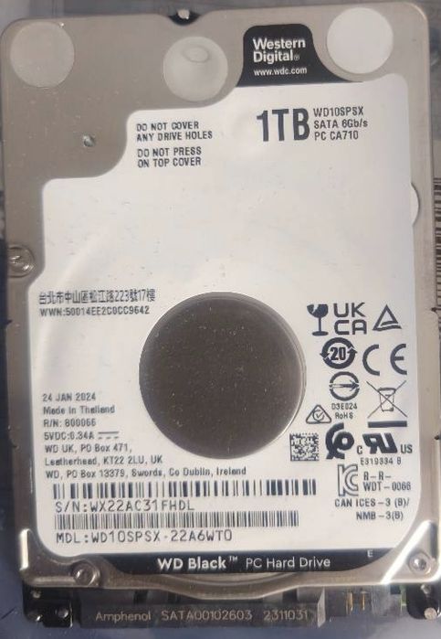 Продам жёсткий диск на 1TB