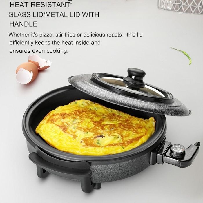 Голям електрически тиган с капак