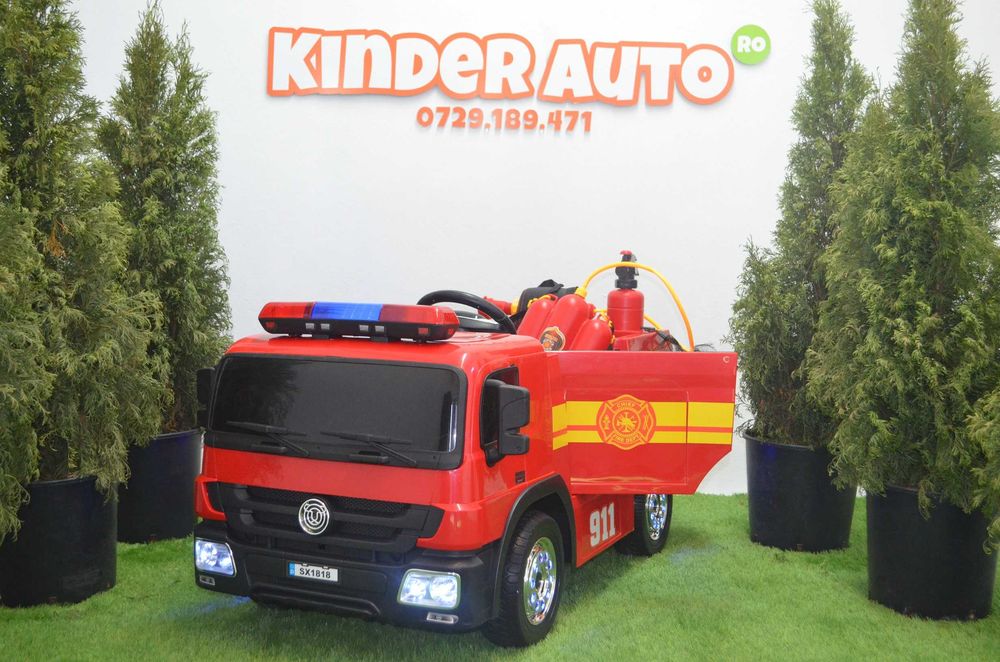 Masinuta electrica de pompieri Hollocy FireTruck 2x45W 12V