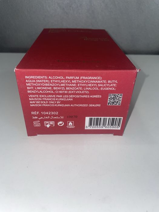 Parfum baccarat rouge 540