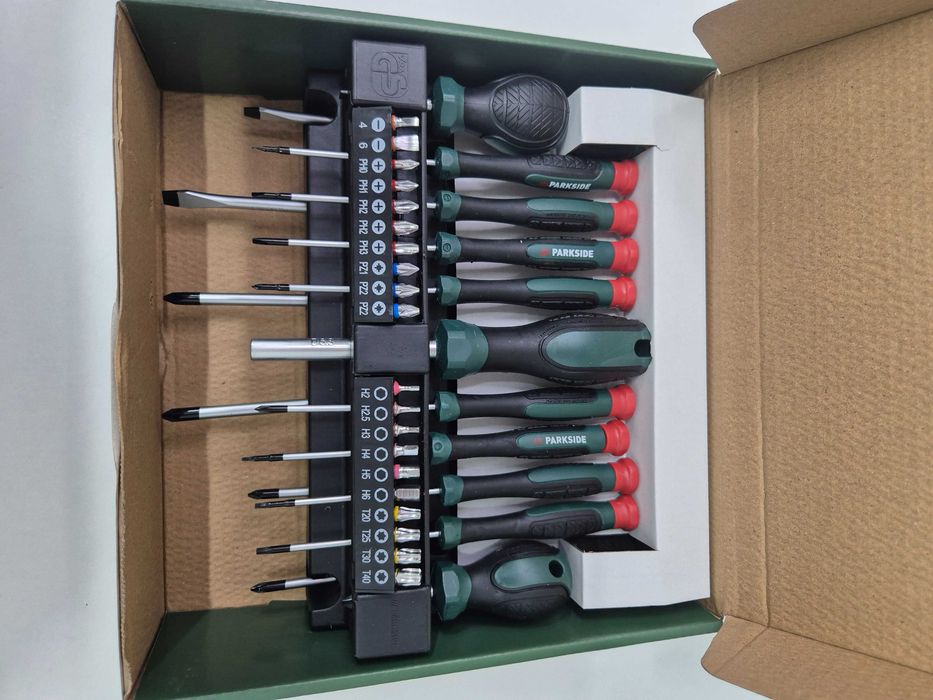 Set 37 Piese Surubelnite Parkside, ergonomice, cu varf magnetic