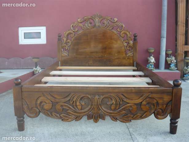 Pat dormitor sculptat