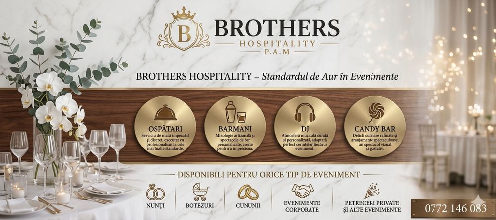 Servicii Evenimente Complete – Ospătari, Barmani, DJ, Candy Bar