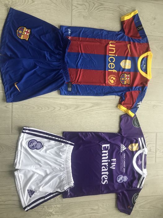 Детски РЕТРО екипи Барса Меси 10 и Реал М Роналдо 7