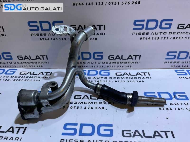 Teava Conducta Furtun Retur Ulei Turbo Turbina Turbosuflanta Peugeot 407 2.7 HDI 2003 - 2010 Cod 4U3Q-6720-CB 4U3Q-6A804-BA